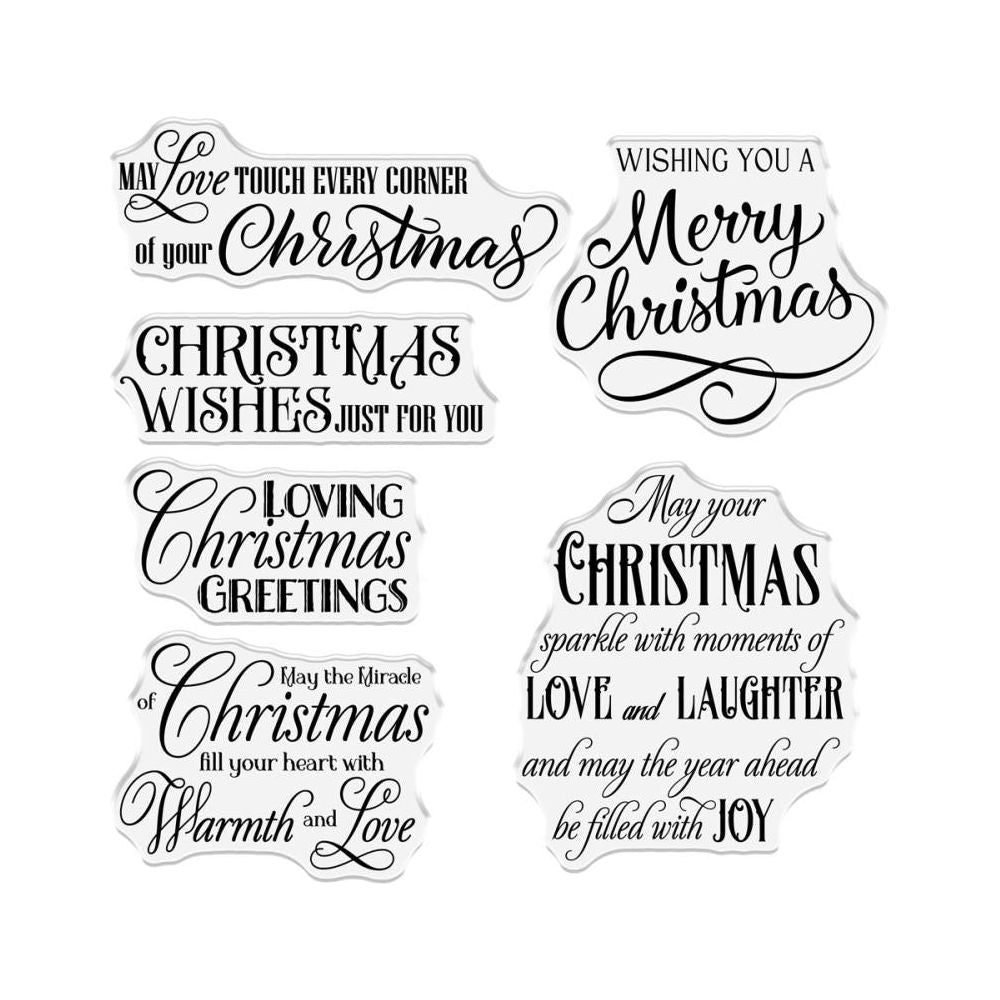 Crafter's Companion Christmas Sparkle Clear Stamps s-cr-ca-st-chsp Detailed View