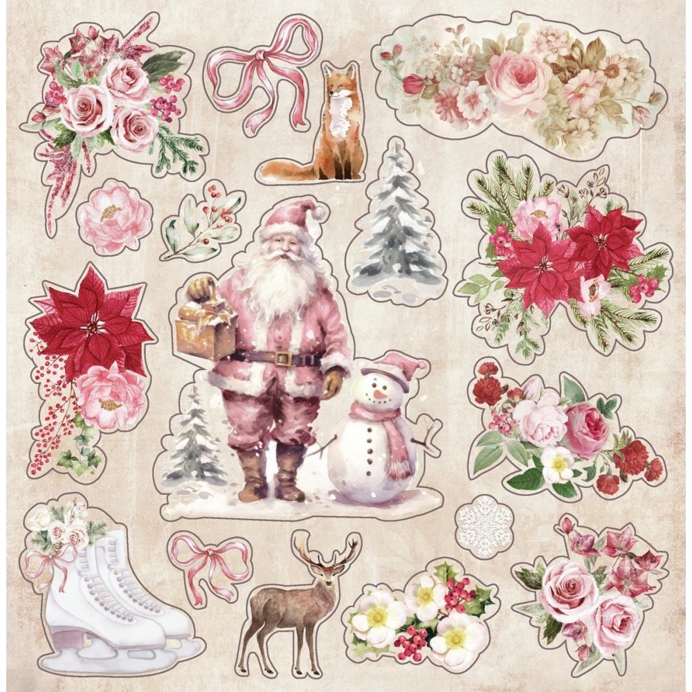 Crafter's Companion Christmas Rose 8 x 8 Topper Pad s-cr-top8 Yuletide Santa