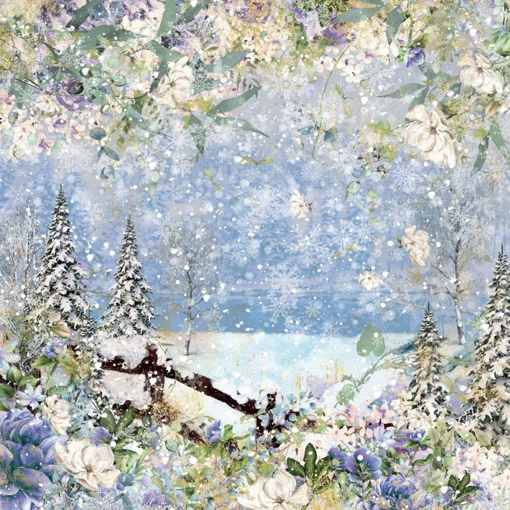 Crafter's Companion Winter Forest 6 x 6 Paper Pad cc-pad6-wifr Peaceful Snowfall Scene