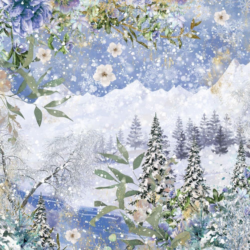 Crafter's Companion Winter Forest 6 x 6 Paper Pad cc-pad6-wifr Snowy Mountain Range