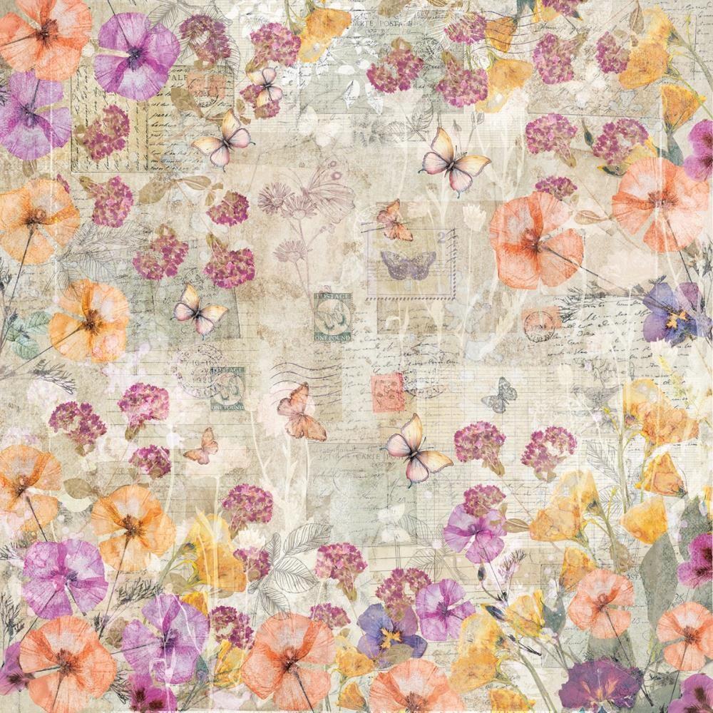 Crafter’s Companion Floral Scrapbook 6 x 6 Paper Pad cc-pad6-flsc Summer Growth