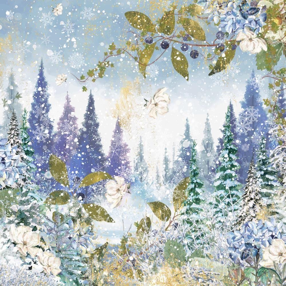 Crafter's Companion Winter Forest 8 x 8 Vellum Pad cc-velpad8-wf Peaceful Christmas Meadow