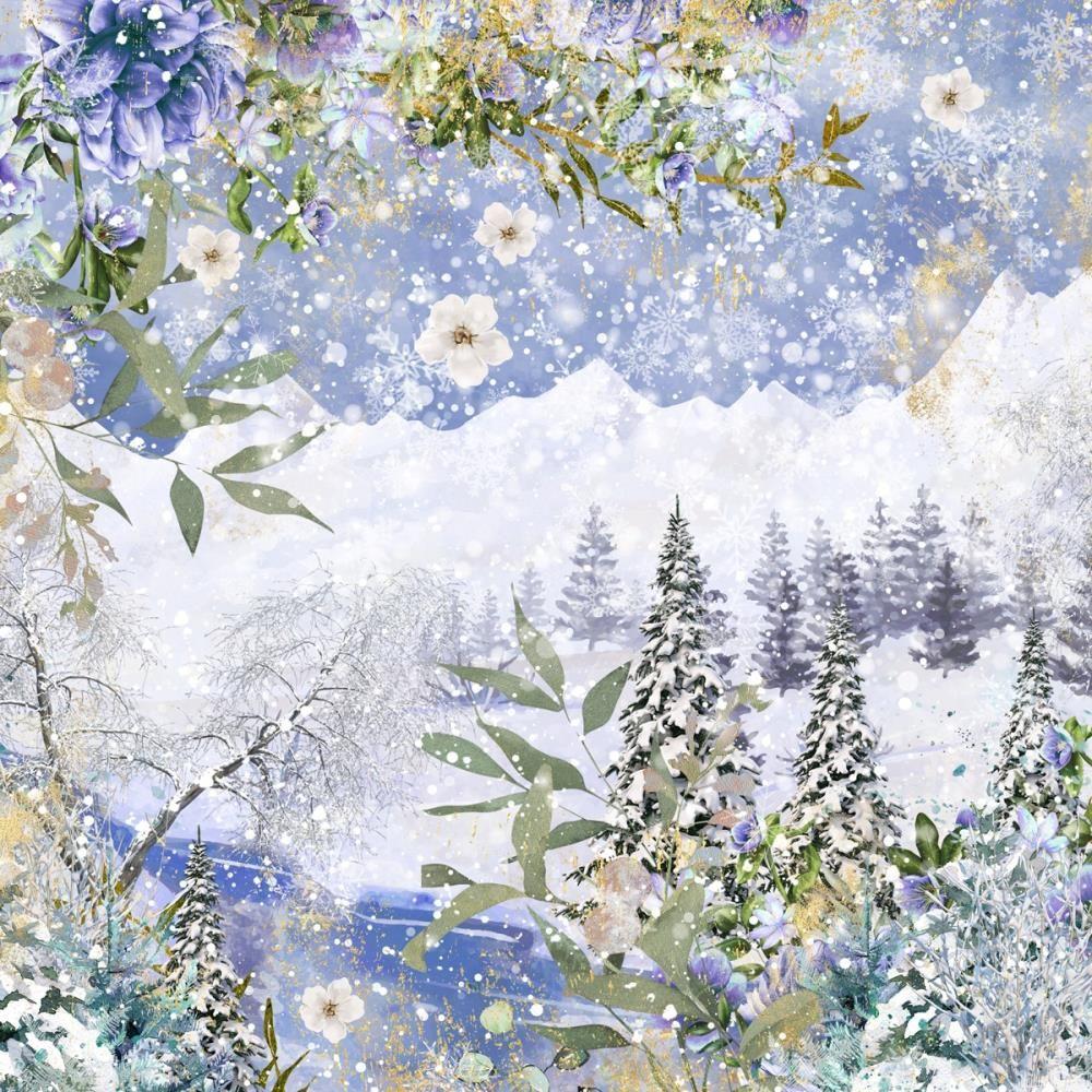 Crafter's Companion Winter Forest 8 x 8 Vellum Pad cc-velpad8-wf Snowy Mountains