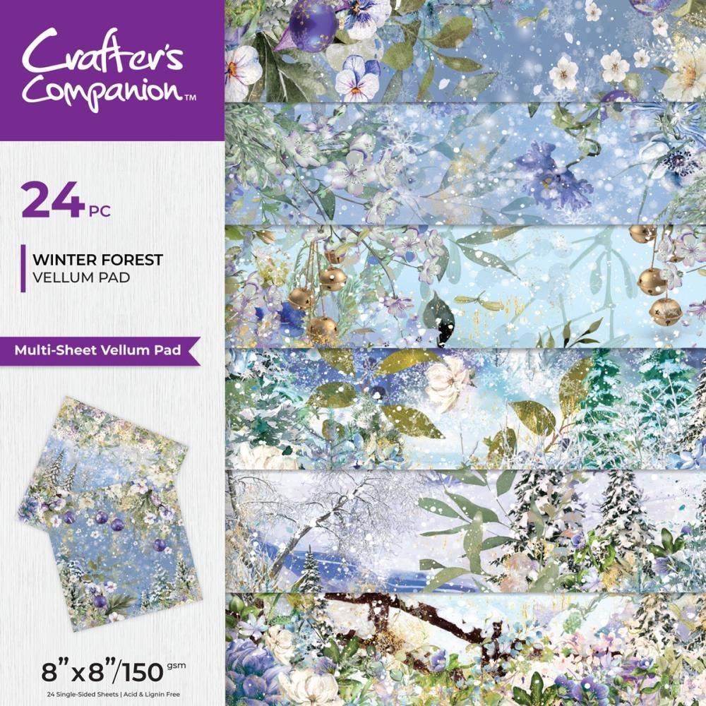 Crafter's Companion Winter Forest 8 x 8 Vellum Pad cc-velpad8-wf