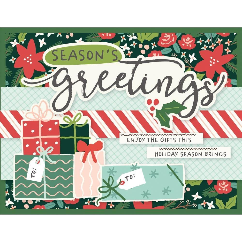 Simple Stories Santa's Village Card Kit 23030 Season's Greetings Card