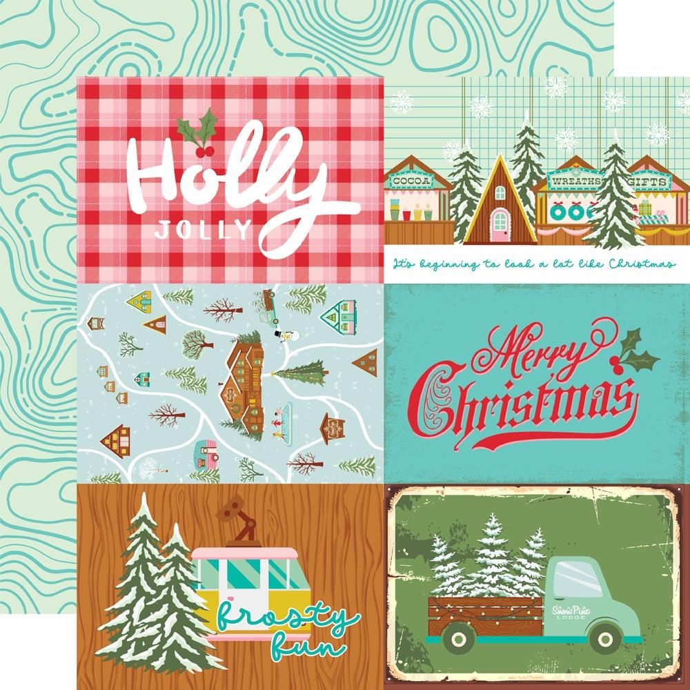 Simple Stories Snow Pine Lodge 12 x 12 Collection Kit 23100 4X6 Elements