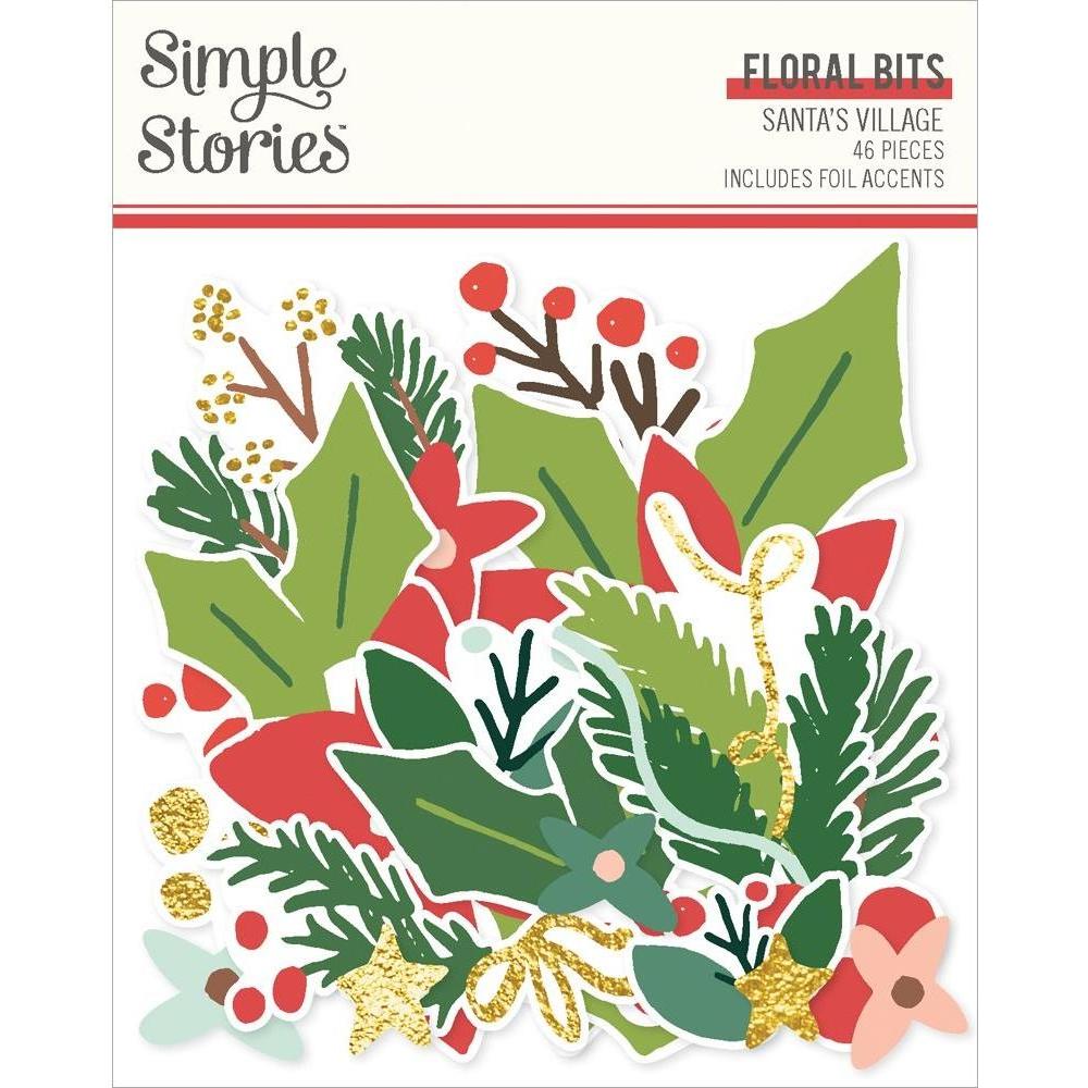 Simple Stories Santa's Village Floral Bits And Pieces 23020