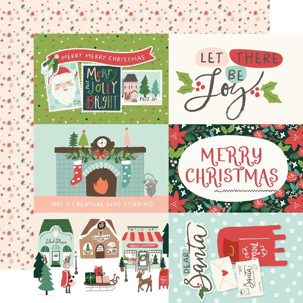 Simple Stories Santa's Village 12 x 12 Collection Kit 23000 4X6 Elements