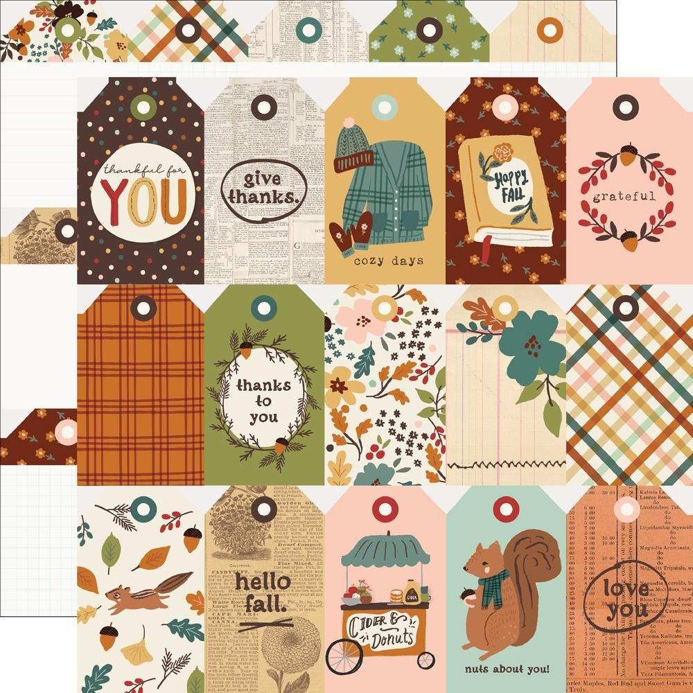 Simple Stories Cider And Donuts 12 x 12 Collection Kit 22900 Tags Elements