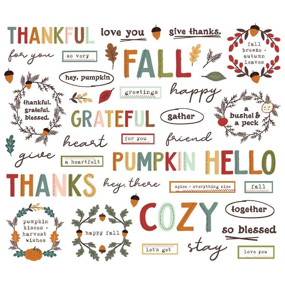 Simple Stories Cider And Donuts Sentiment Bits And Pieces 22921 Autumn Sentiments