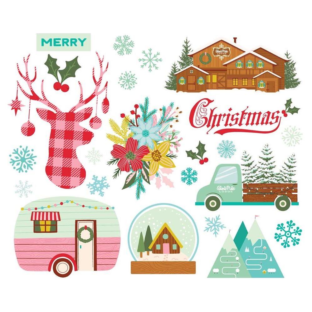 Simple Stories Snow Pine Lodge Big Bits And Pieces 23123 Christmas Images