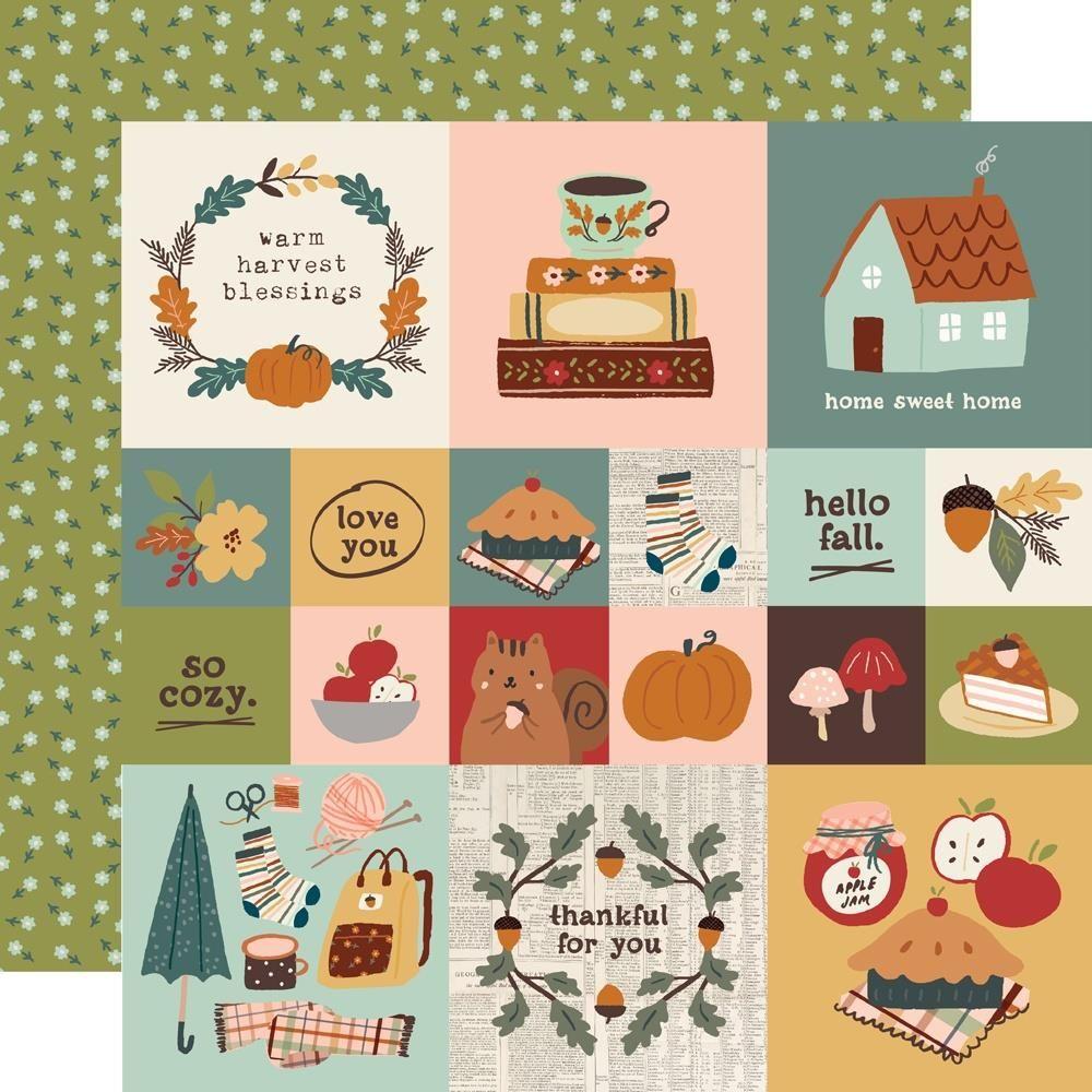 Simple Stories Cider And Donuts 12 x 12 Collection Kit 22900 2X2/4X4 Elements