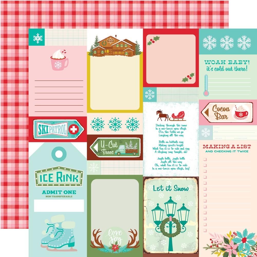 Simple Stories Snow Pine Lodge 12 x 12 Collection Kit 23100 Journal Elements