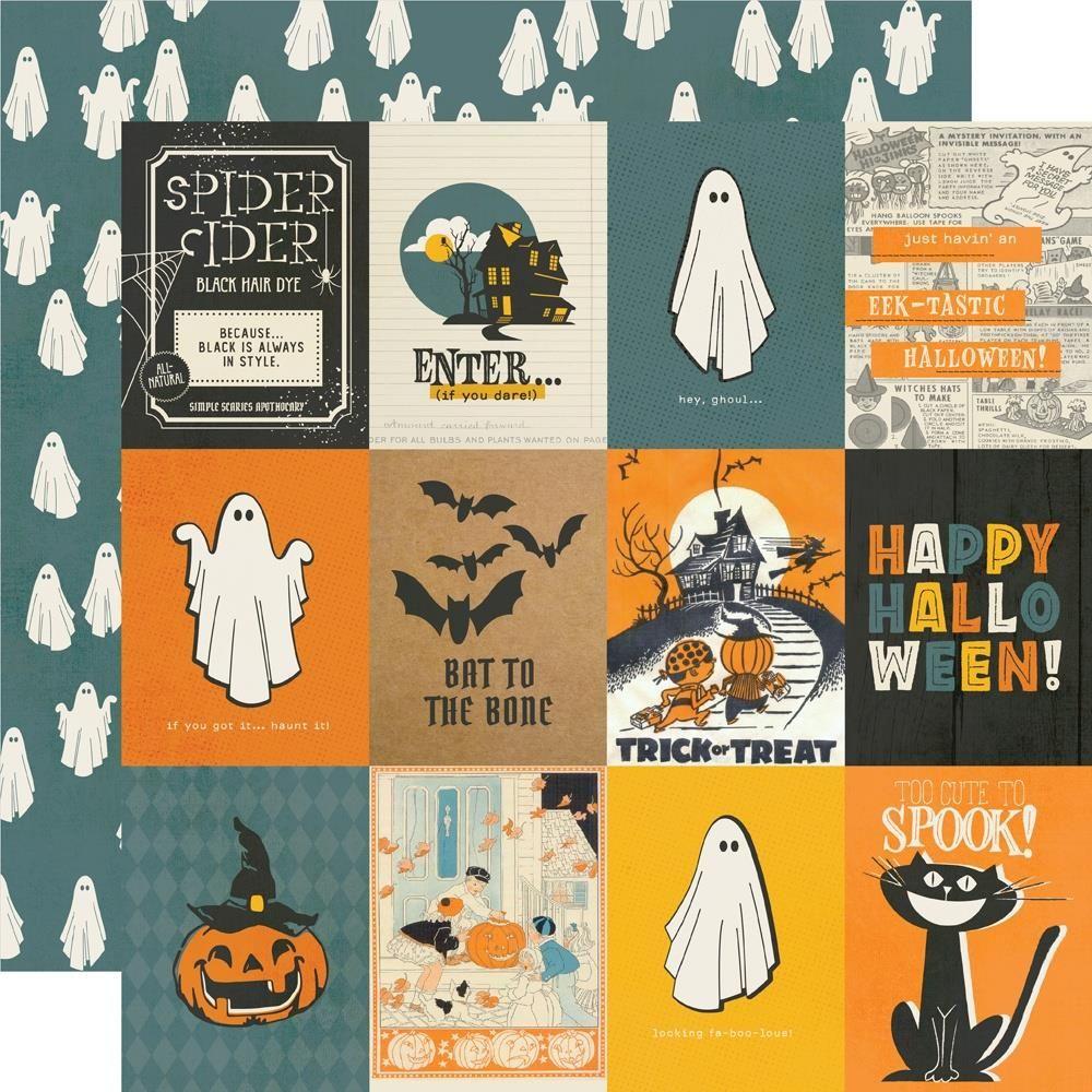 Simple Stories Vintage Scary Stories 12 x 12 Collection Kit 22800 3X4 Elements