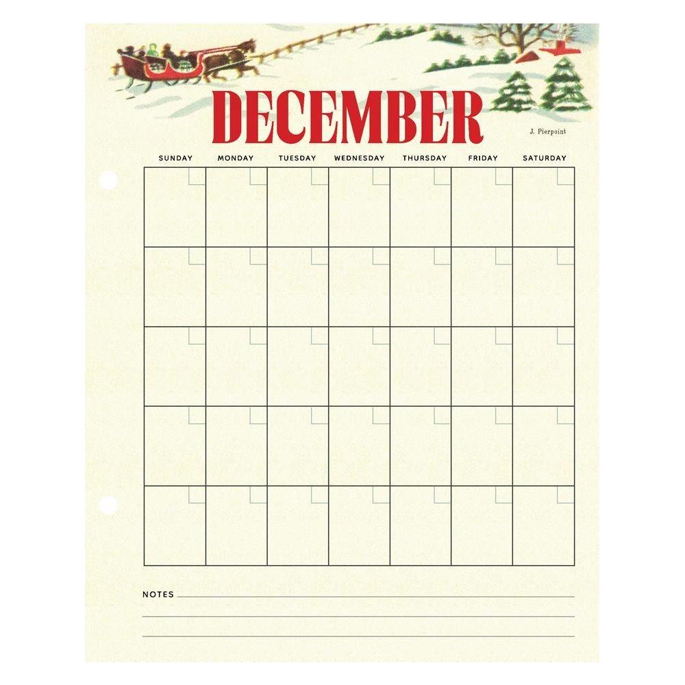 Simple Stories Vintage Holly Jolly 6 x 8 Holiday Snap Binder 23331 December Calendar