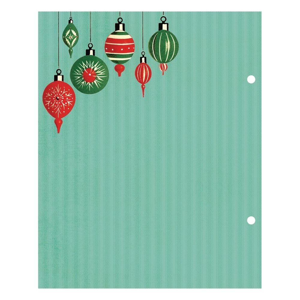 Simple Stories Vintage Holly Jolly 6 x 8 Holiday Snap Binder 23331 Christmas Ornaments