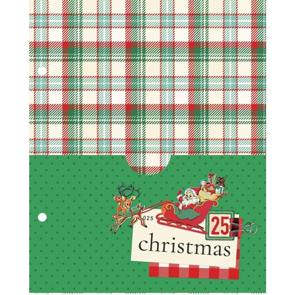 Simple Stories Vintage Holly Jolly 6 x 8 Holiday Snap Binder 23331 Santa Sleigh