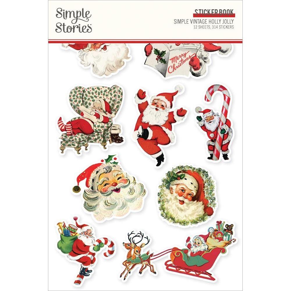 Simple Stories Vintage Holly Jolly Sticker Book 23323