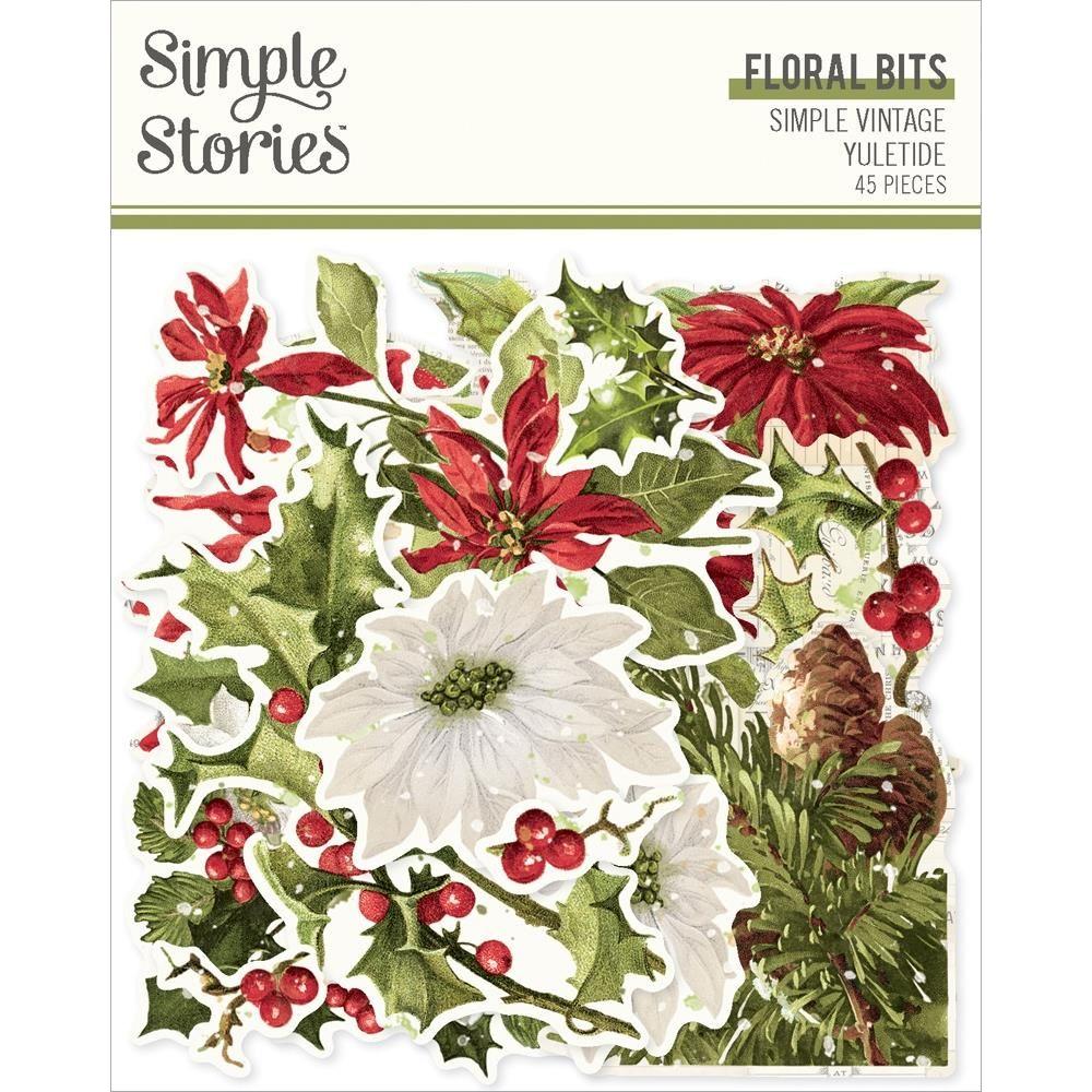 Simple Stories Vintage Yuletide Floral Bits And Pieces 23223