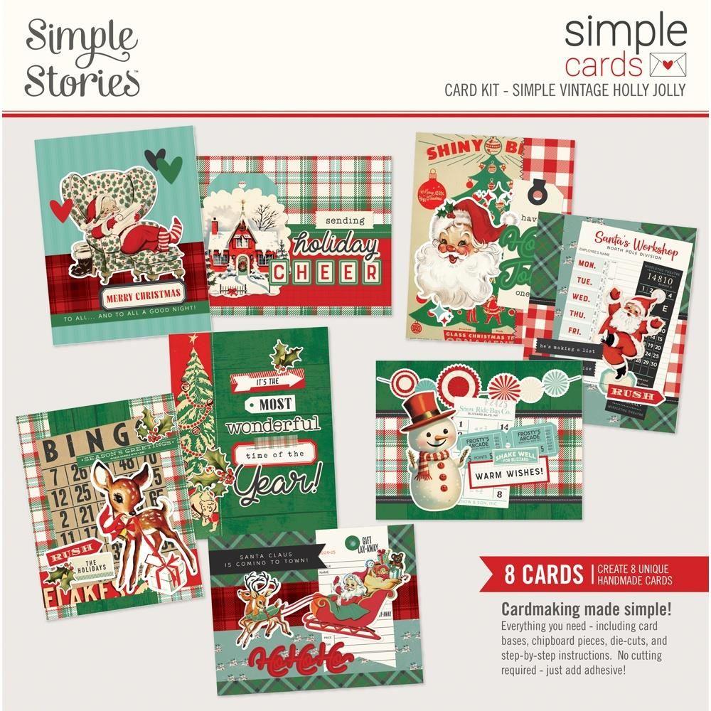 Simple Stories Vintage Holly Jolly Card Kit 23332