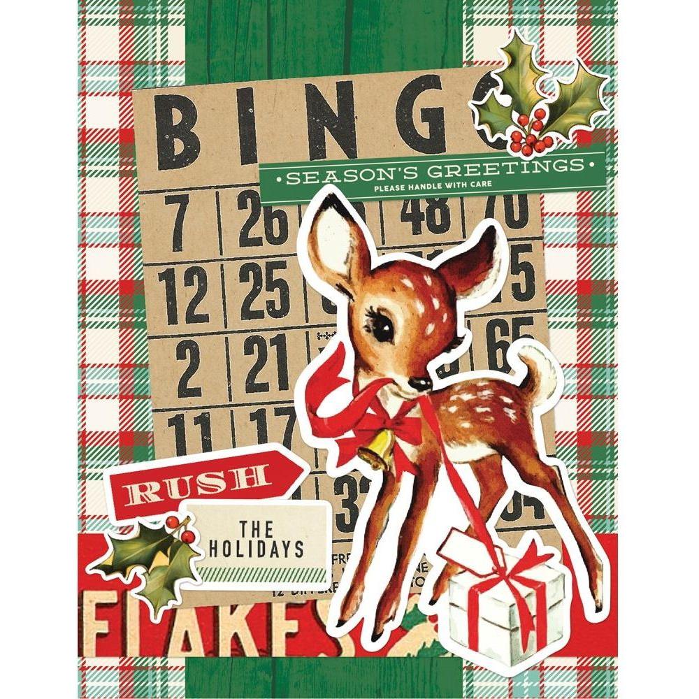 Simple Stories Vintage Holly Jolly Card Kit 23332 Christmas Bingo