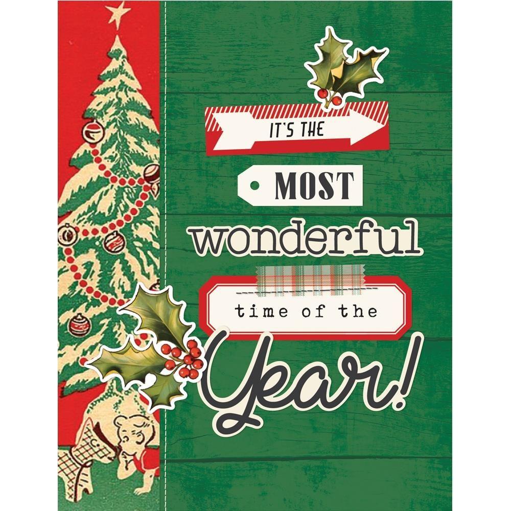 Simple Stories Vintage Holly Jolly Card Kit 23332 The Most Wonderful Time Of The Year