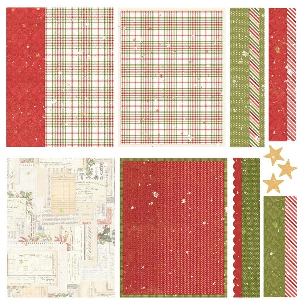 Simple Stories Vintage Yuletide Card Kit 23236 Holiday Plaid