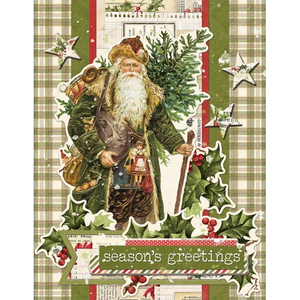 Simple Stories Vintage Yuletide Card Kit 23236 Season's Greetings