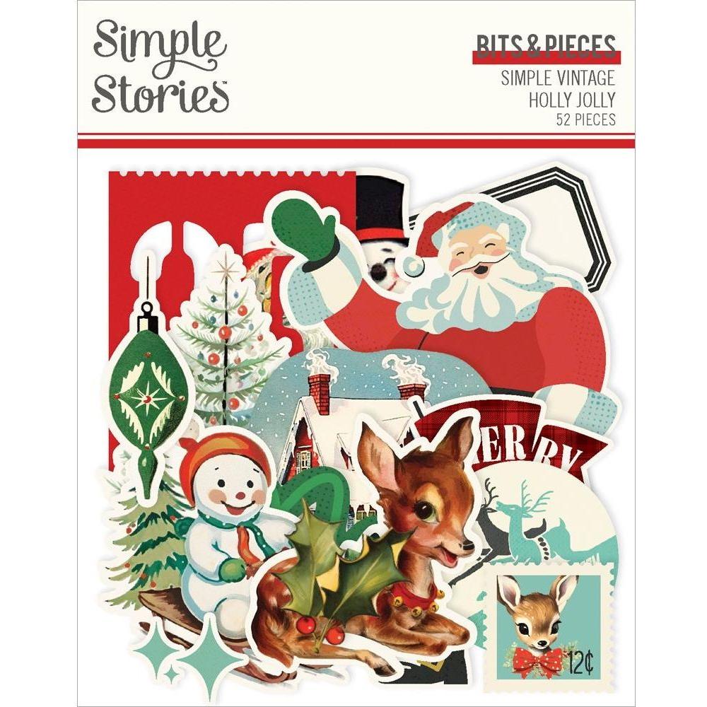 Simple Stories Vintage Holly Jolly Bits And Pieces 23318