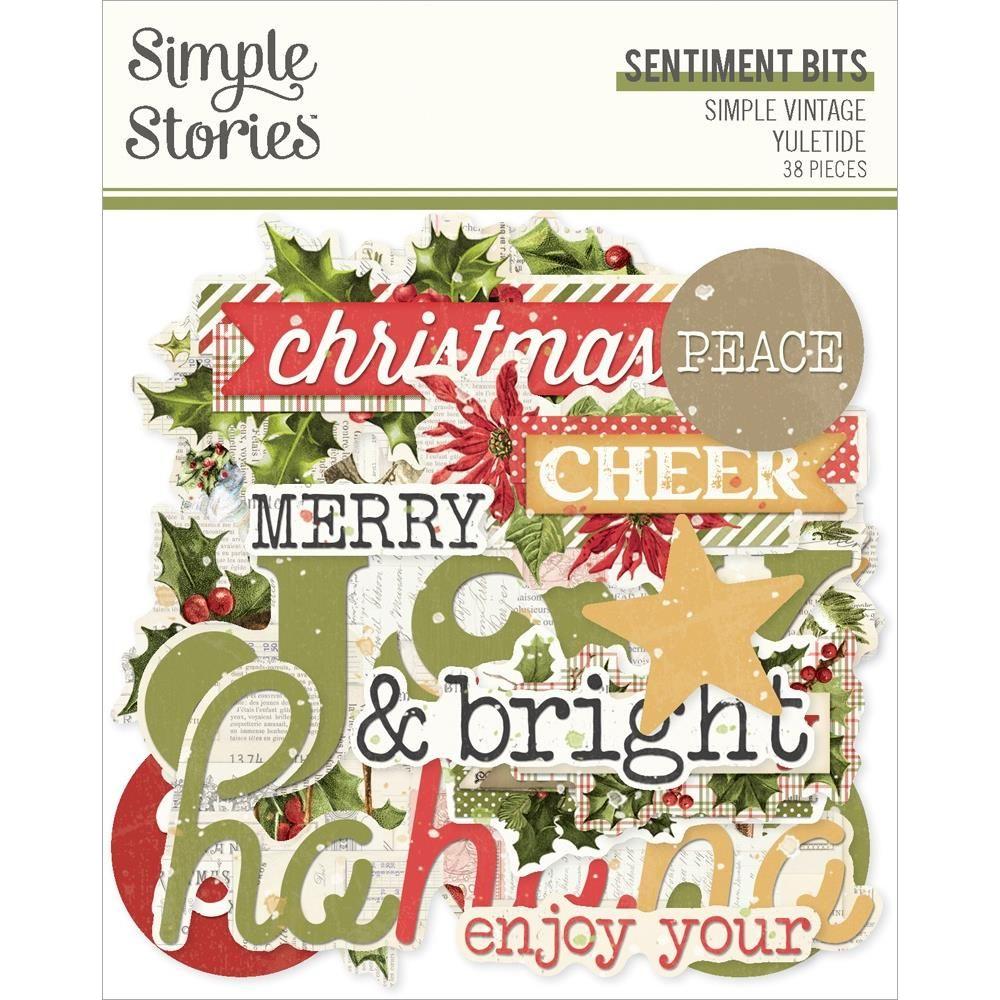 Simple Stories Vintage Yuletide Sentiment Bits And Pieces 23224