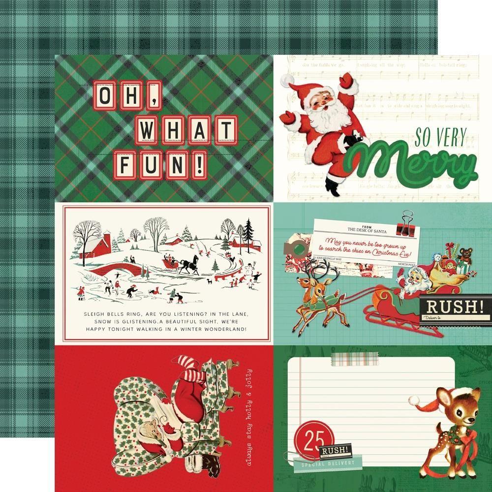 Simple Stories Vintage Holly Jolly 12 x 12 Collector's Essential Kit 23301 4X6 Elements