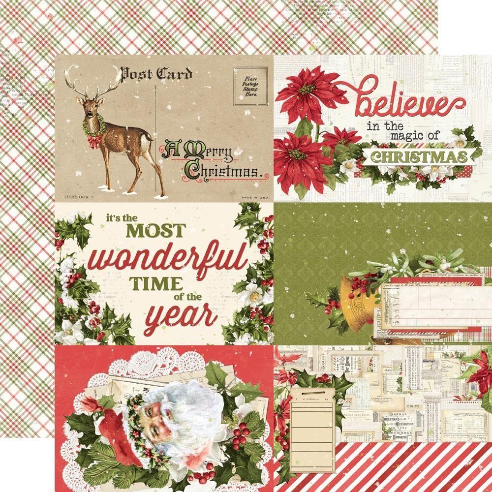 Simple Stories Vintage Yuletide 12 x 12 Collector's Essential Kit 23201 4X6 Elements