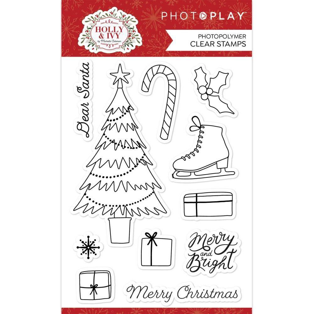 PhotoPlay Holly And Ivy Clear Stamps hai4686PhotoPlay Holly And Ivy Stamps And Dies Bundle Clear Set