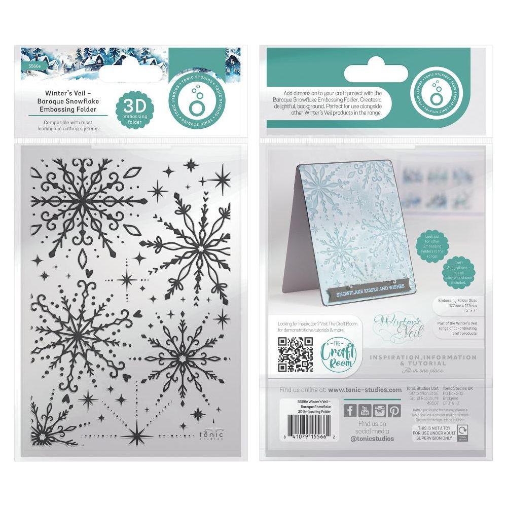 Tonic Baroque Snowflake Embossing Folder Winter's Veil 5566e Packaging