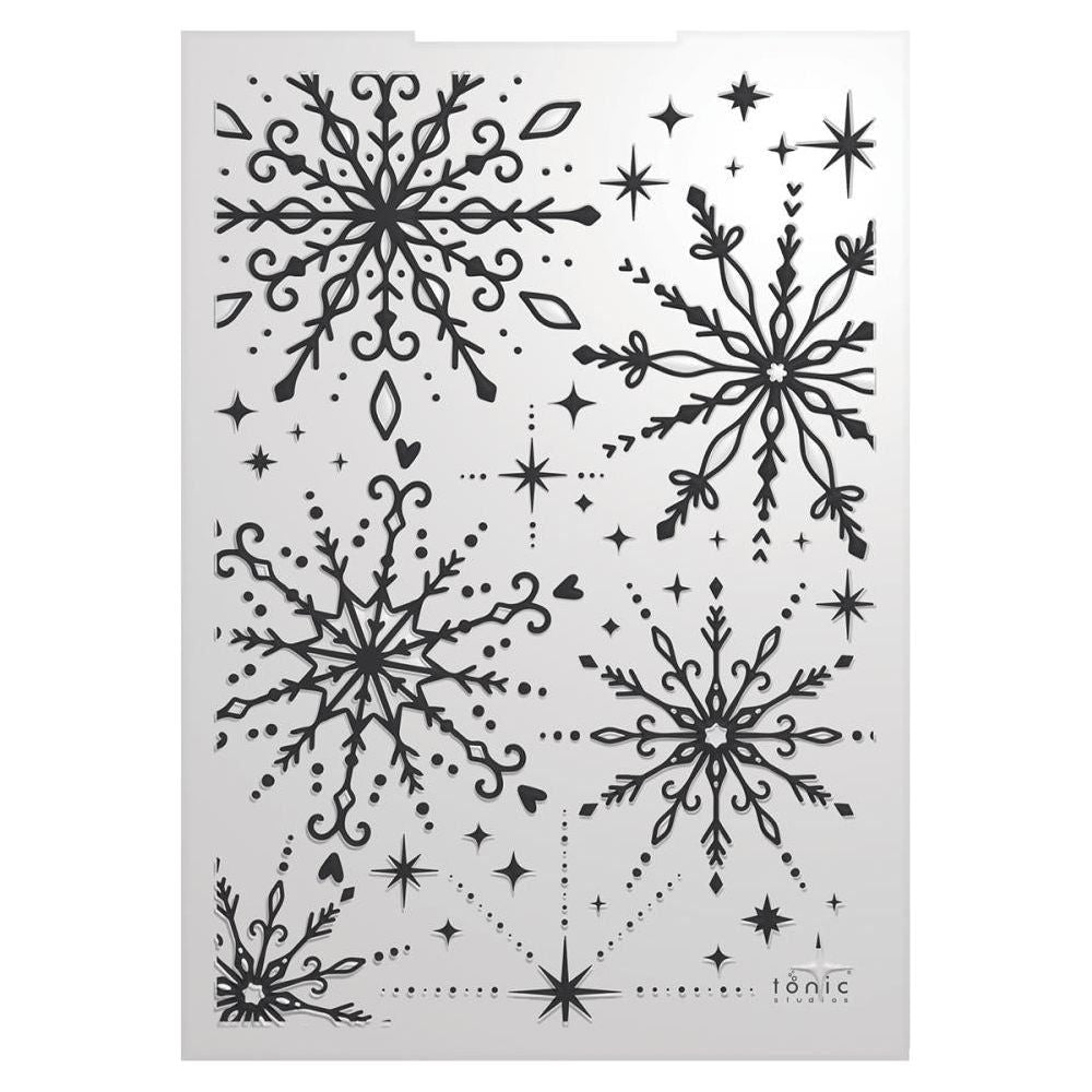 Tonic Baroque Snowflake Embossing Folder Winter's Veil 5566e Detailed View