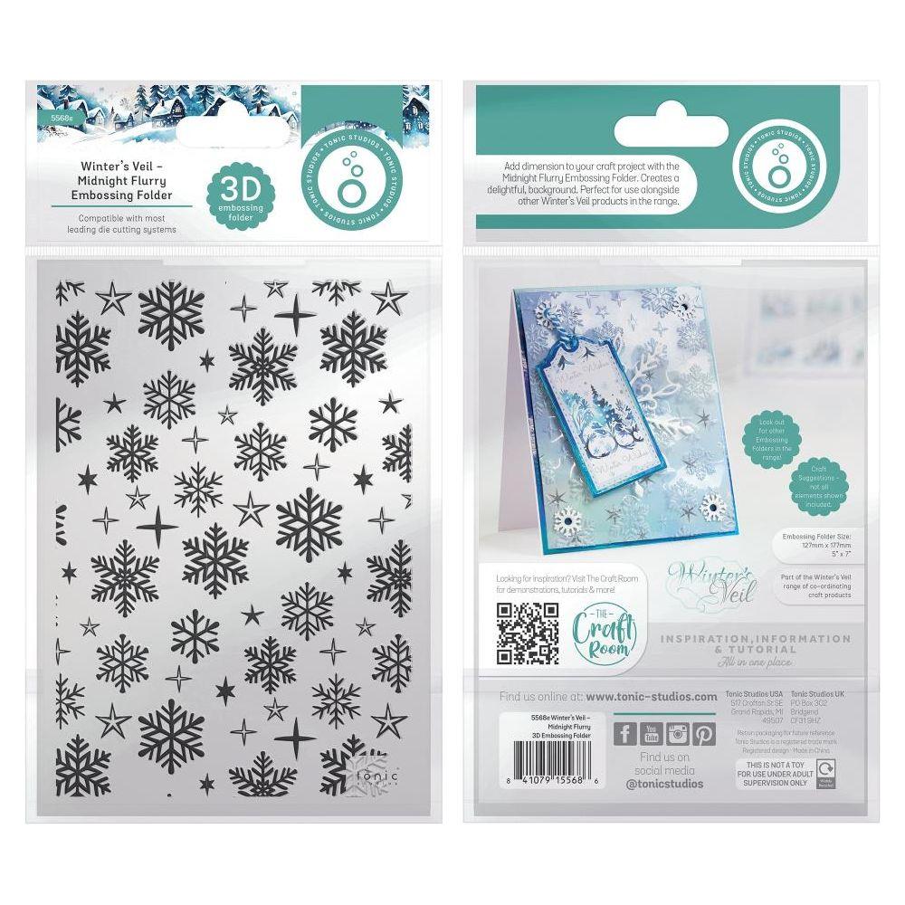 Tonic Midnight Flurry Embossing Folder Winter's Veil 5568e Packaging