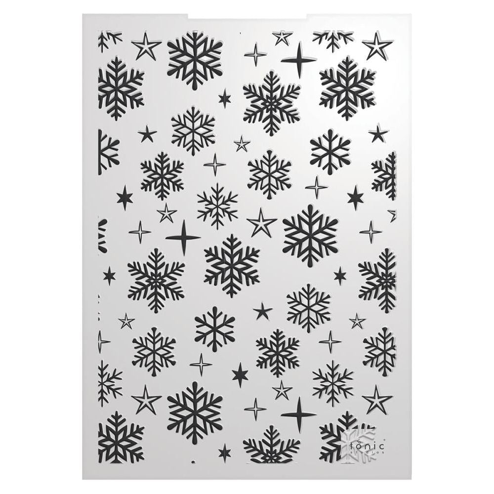 Tonic Midnight Flurry Embossing Folder Winter's Veil 5568e Detailed View