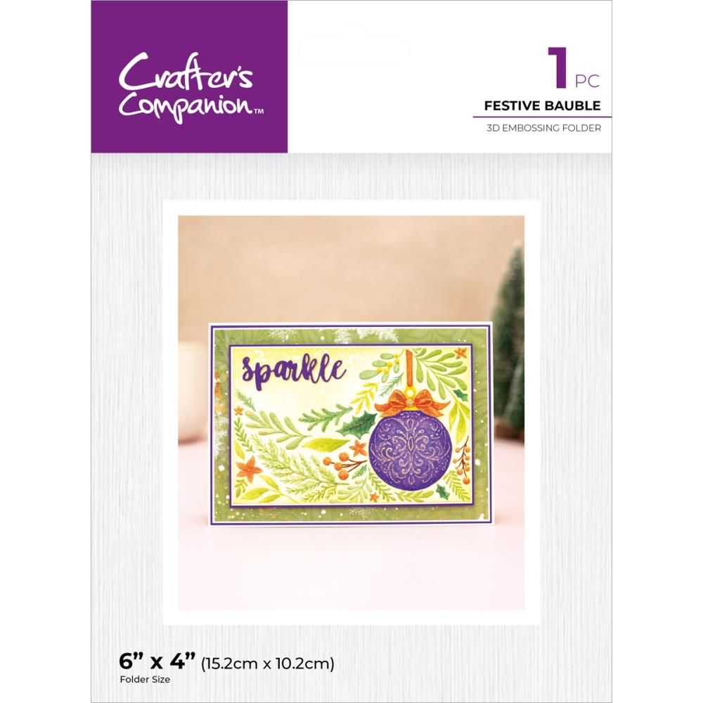 Crafter's Companion Festive Bauble 3D Embossing Folder cc-3d-ef4-feba