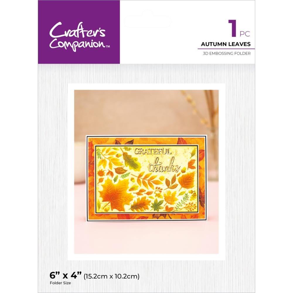 Crafter's Companion Autumn Leaves 3D Embossing Folder cc-3d-ef4-aule