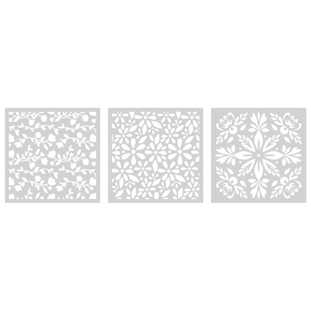 Crafter's Companion Contemporary Florals Stencils cc-sten-cofl Detailed Product View