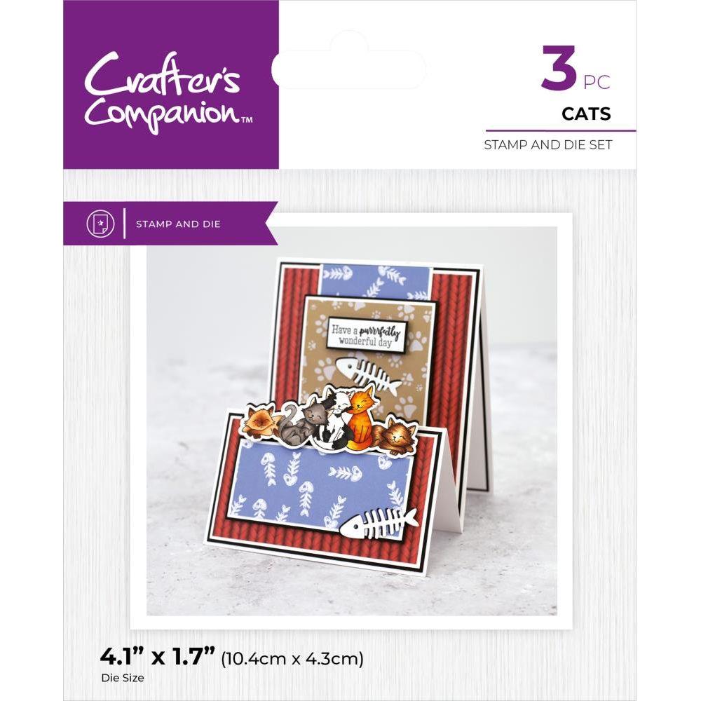 Crafter's Companion Cats Stamp And Die Set cc-std-cat