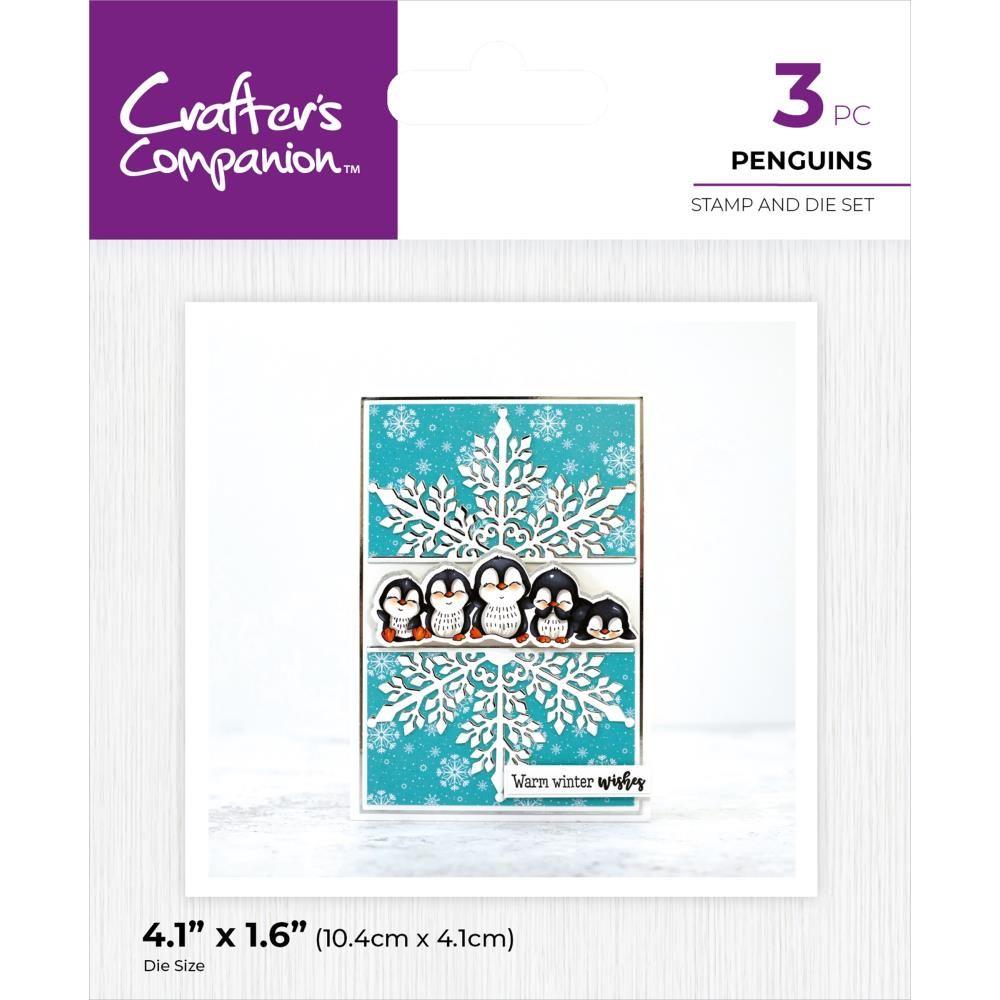 Crafter's Companion Penguins Stamp And Die Set cc-std-pen