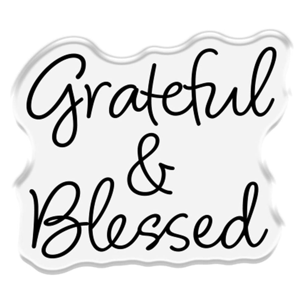 Crafter's Companion Grateful And Blessed Stamp And Dies Set cc-tgc-std-grbl Sentiments Image