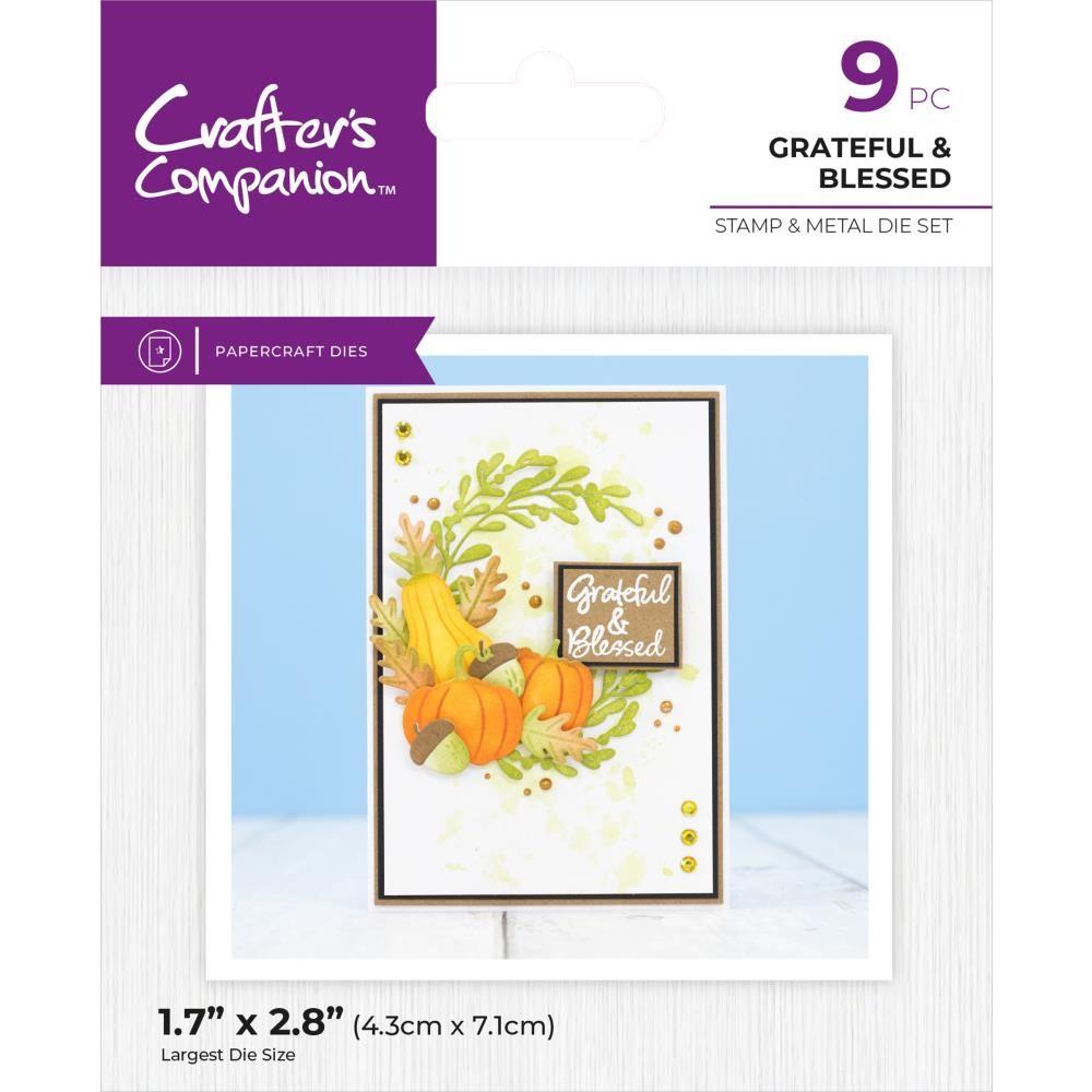 Crafter's Companion Grateful And Blessed Stamp And Dies Set cc-tgc-std-grbl