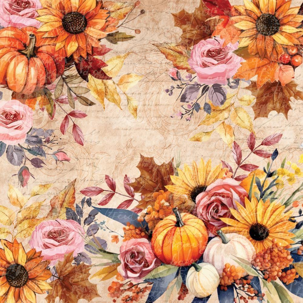 Crafter's Companion Thanksgiving 6 x 6 Paper Pad cc-tgc-pad6 Autumn Bouquet