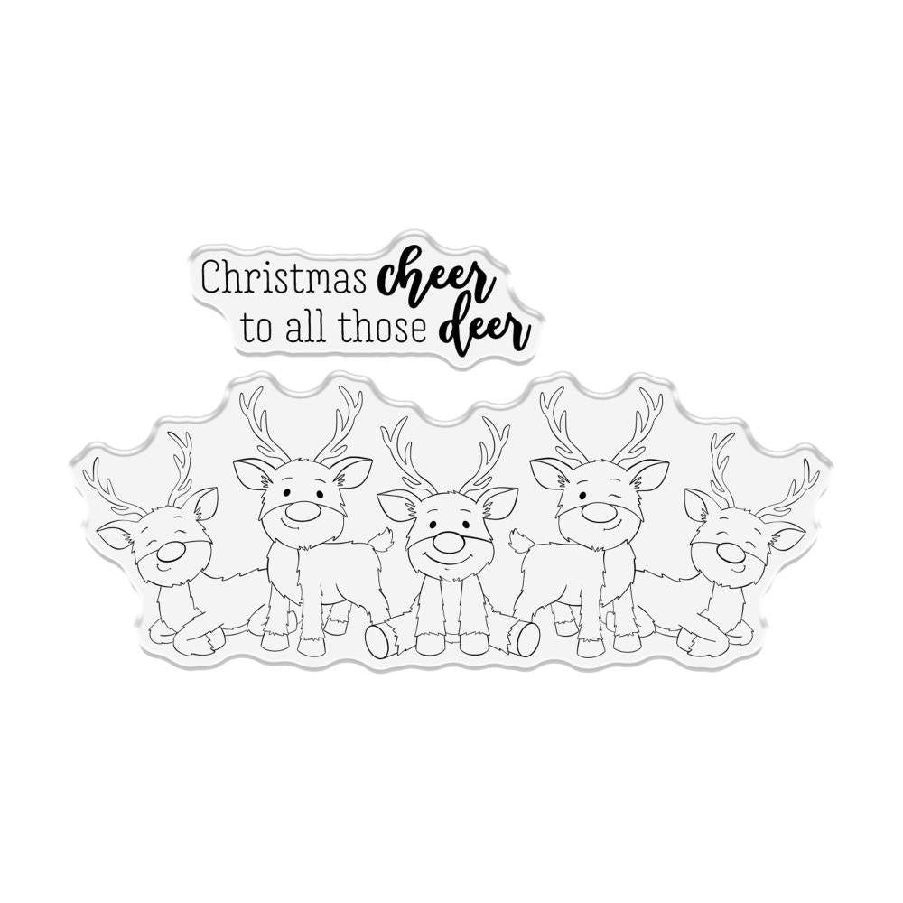 Crafter's Companion Reindeer Stamp And Die Set cc-std-rein Christmas Cheer To All Those Deer