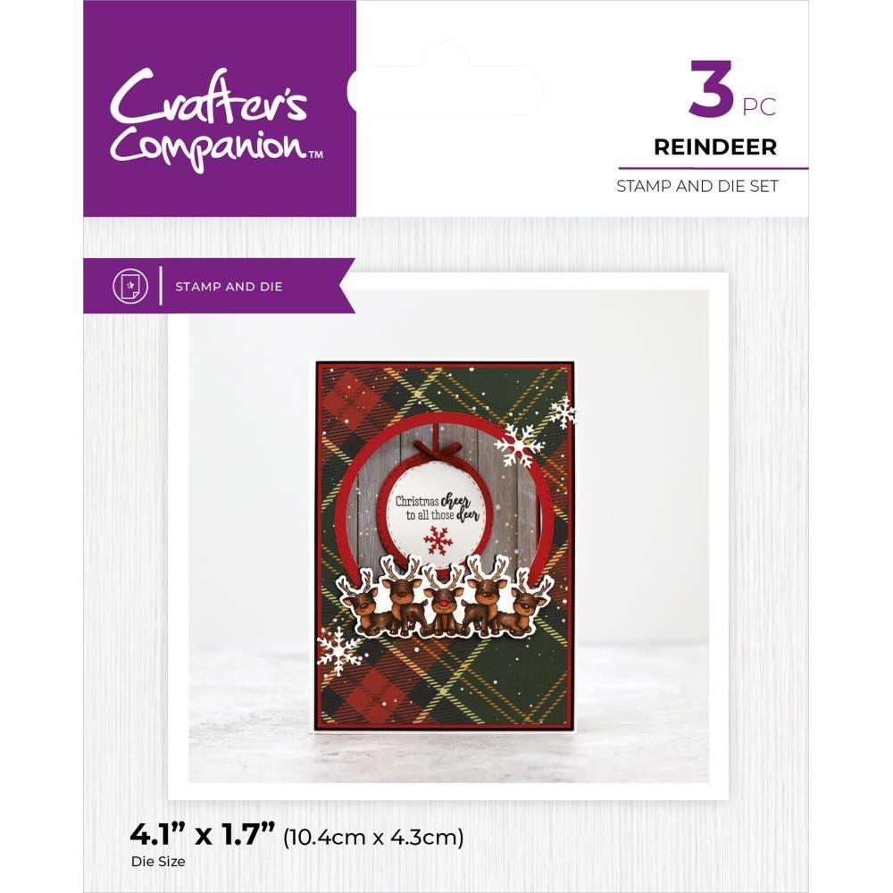 Crafter's Companion Reindeer Stamp And Die Set cc-std-rein