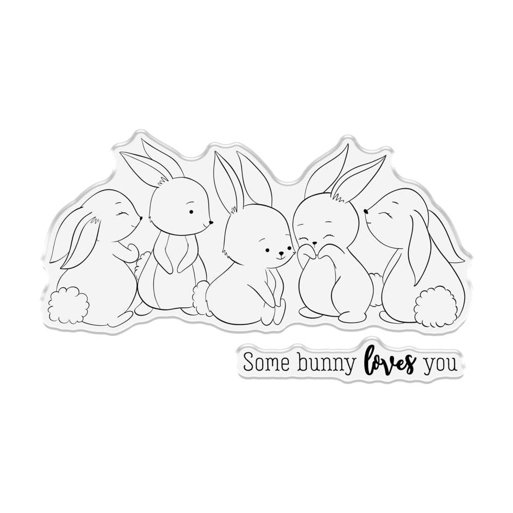 Crafter's Companion Rabbits Stamp And Die Set cc-std-rab Some Bunny Loves You