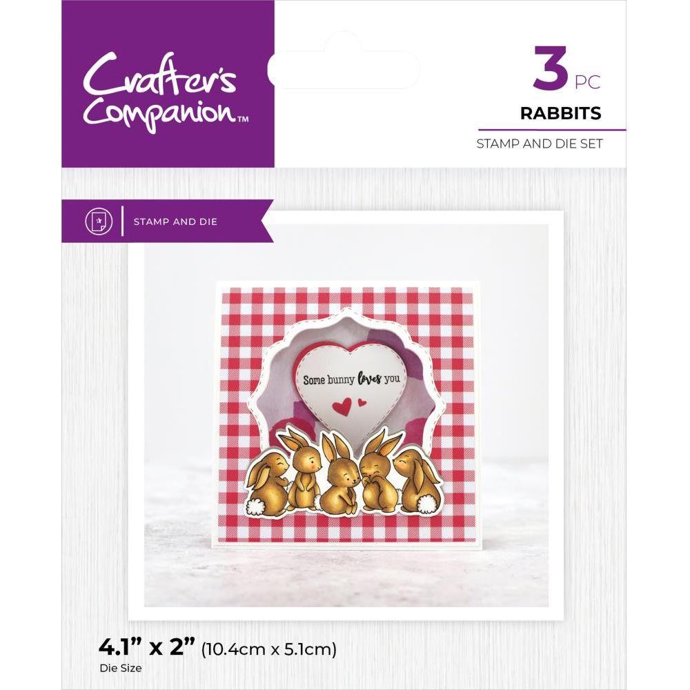 Crafter's Companion Rabbits Stamp And Die Set cc-std-rab