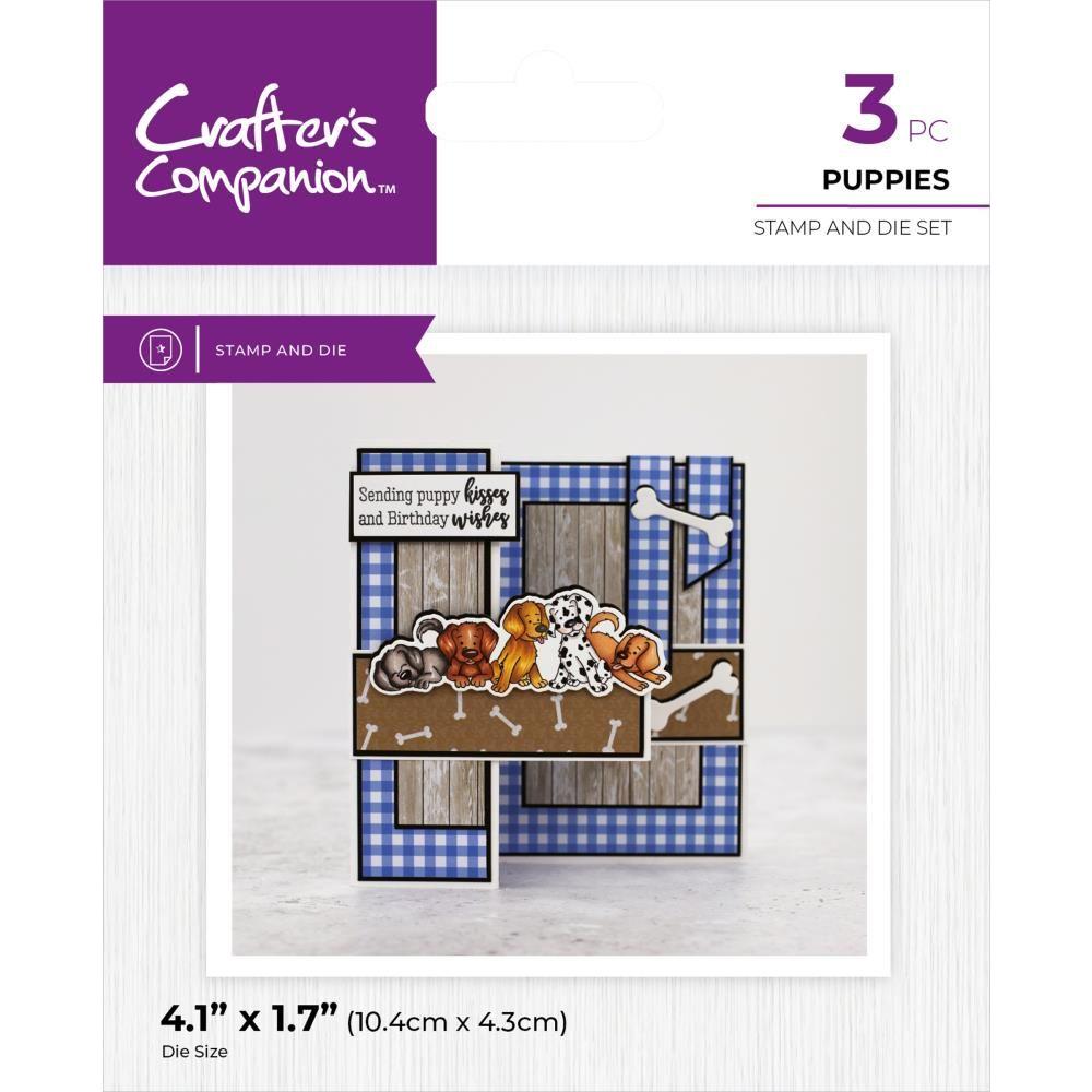 Crafter's Companion Puppies Stamp And Die Set cc-std-pup